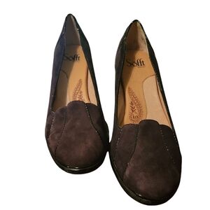 Sofft Shoes Womens Brown Leather/ Suede Shoes‎ Heels Size 7M